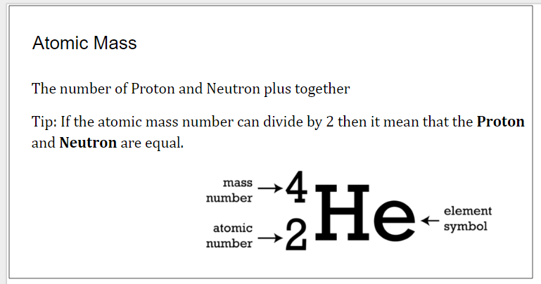 what does the atomic mass represent